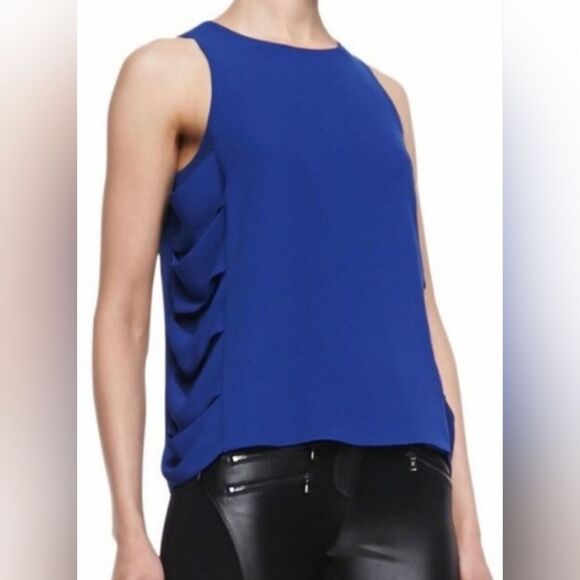 BCBGMaxAzria Cobalt Blue Eavan Sleeveless Blouse (S) - Picture 1 of 8